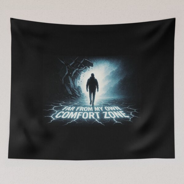 Item preview, Far From My Own Comfort Zone - Neon Portal Aesthetic designed and sold by AcosDesign.