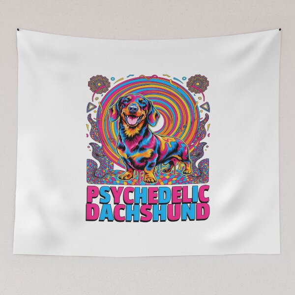 Item preview, Psychedelic Dachshund Dog Swirling Abstract Pet designed and sold by ColeLaniTrading.