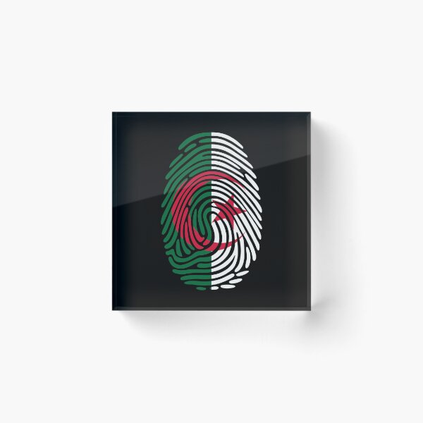Item preview, Algeria Flag Fingerprint Identity | Algerian DNA Heritage Graphic designed and sold by NTGUILTY.