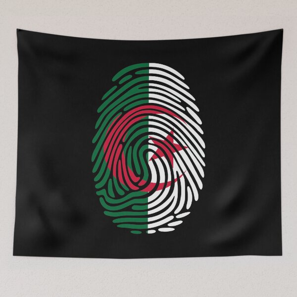 Item preview, Algeria Flag Fingerprint Identity | Algerian DNA Heritage Graphic designed and sold by NTGUILTY.
