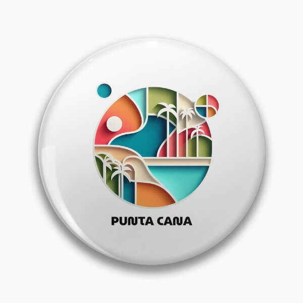 Item preview, Punta Cana Dominican Republic Travel Poster - Abstract Tropical Beach Art designed and sold by OzzFrequency.