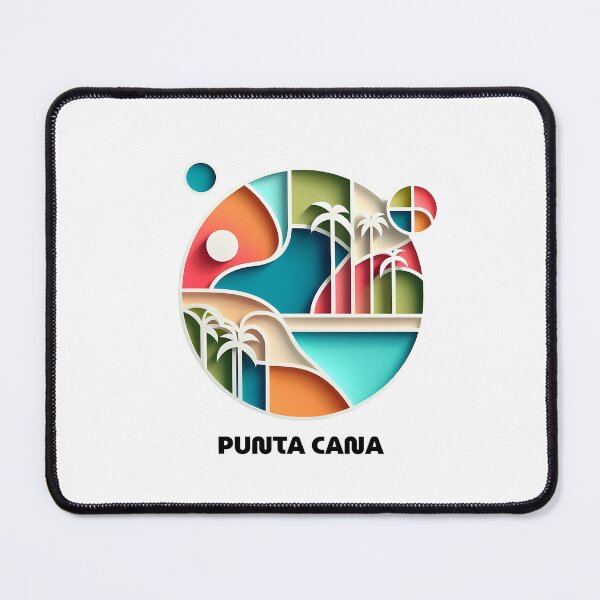 Item preview, Punta Cana Dominican Republic Travel Poster - Abstract Tropical Beach Art designed and sold by OzzFrequency.