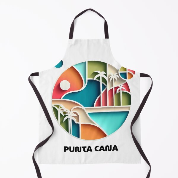 Item preview, Punta Cana Dominican Republic Travel Poster - Abstract Tropical Beach Art designed and sold by OzzFrequency.