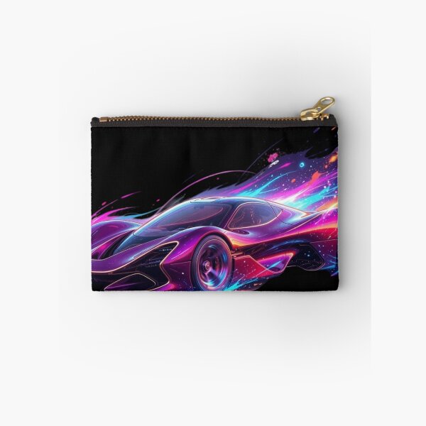 Item preview, Cosmic Neon Hypercar Splatter - Purple Vector Racing Art designed and sold by Nexus Space.