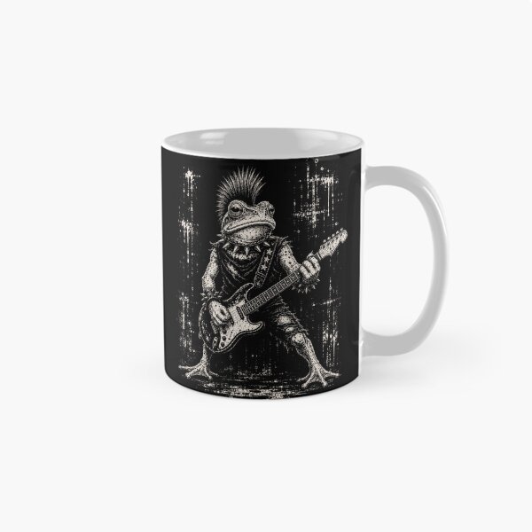 Item preview, Punk Rock frog Playing Electric Guitar Heavy Metal Guitarist frog designed and sold by Kladhadredo.