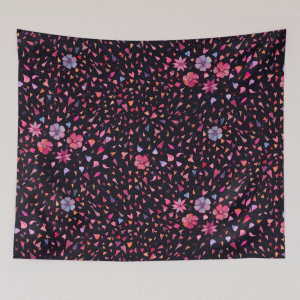 Item preview, Black Floral Hearts designed and sold by Sukilopi.