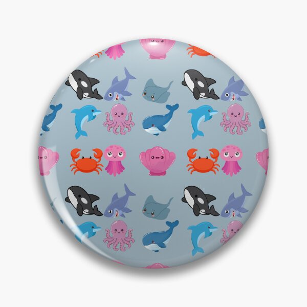 Item preview, Cute Kawaii Sea Animals Cartoon Chibi Ocean Character Collection Sea Creature Ocean Aesthetic designed and sold by Art IN Pack.