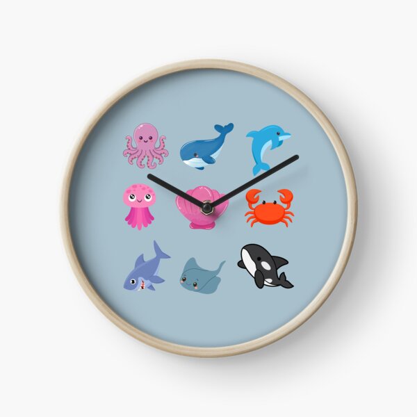 Item preview, Cute Kawaii Sea Animals Cartoon Chibi Ocean Character Collection Sea Creature Ocean Aesthetic designed and sold by Art IN Pack.