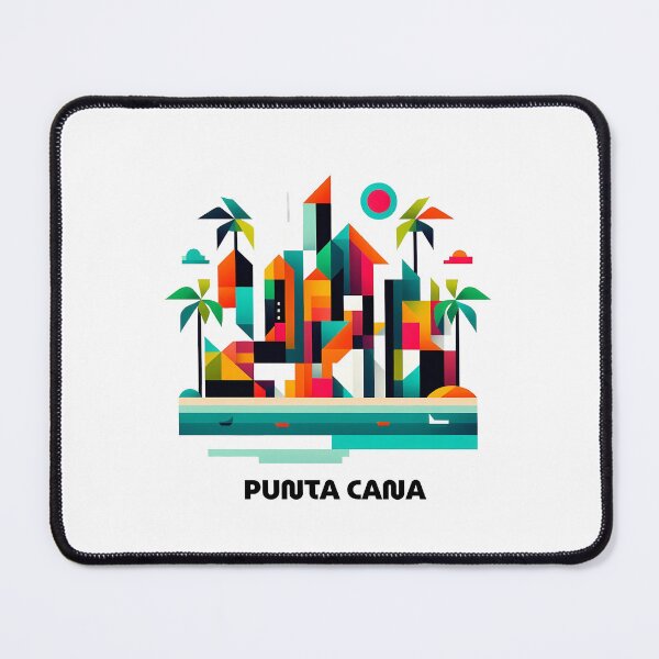 Item preview, Punta Cana Dominican Republic Travel Poster - Abstract Tropical Beach Art designed and sold by OzzFrequency.