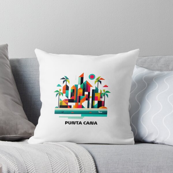Item preview, Punta Cana Dominican Republic Travel Poster - Abstract Tropical Beach Art designed and sold by OzzFrequency.