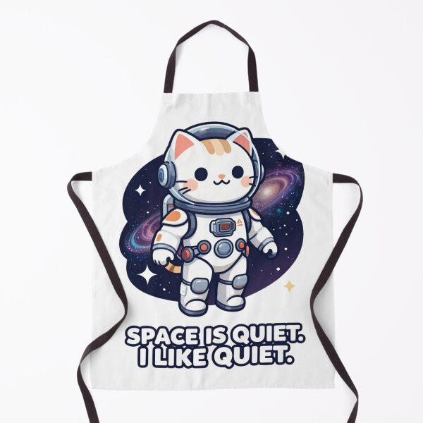 Item preview, Space Is Quiet I Like Quiet – Funny Astronaut Cat designed and sold by GoldenPaw Society.
