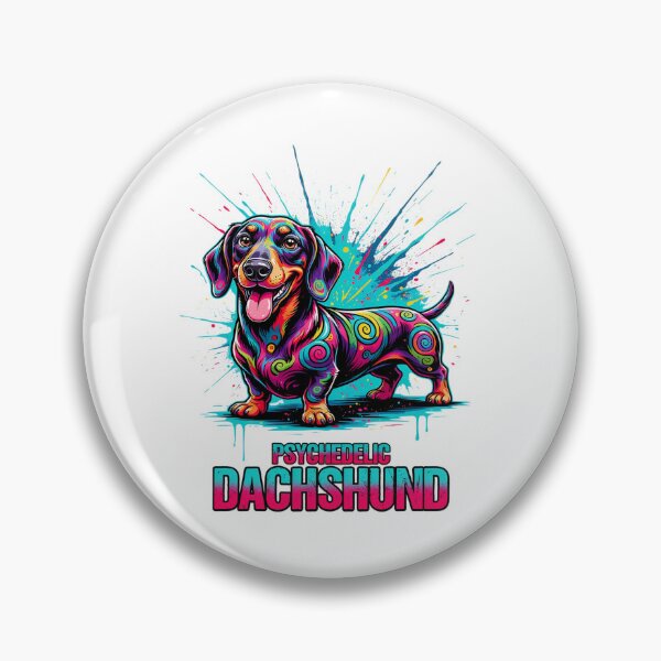 Item preview, Psychedelic Dachshund Dog Colorful Art Print designed and sold by ColeLaniTrading.