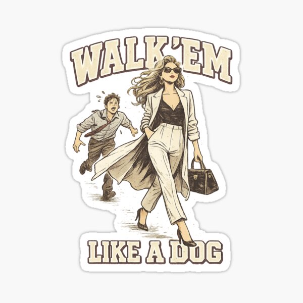 Item preview, Walk 'Em Like A Dog Vintage Girl Boss designed and sold by ハニ.