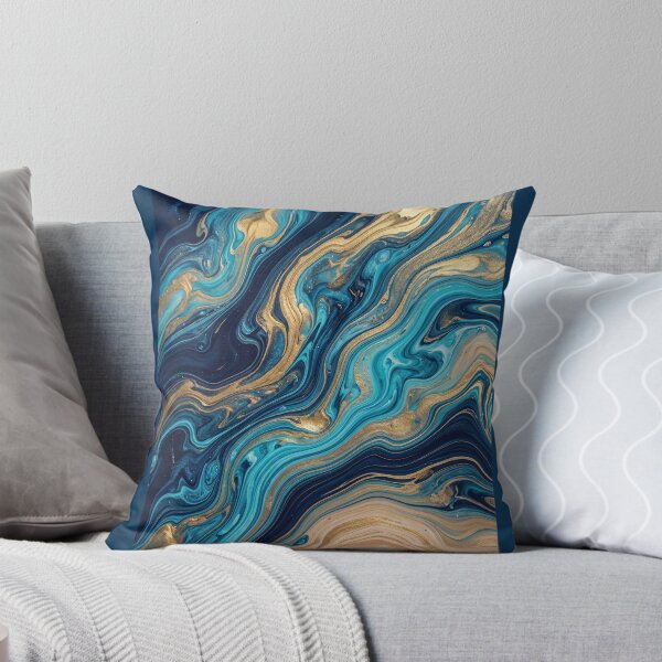 Item preview, Mid-Century Modern Abstract Geometric Shapes - Teal & Terracotta designed and sold by OddlySticky.