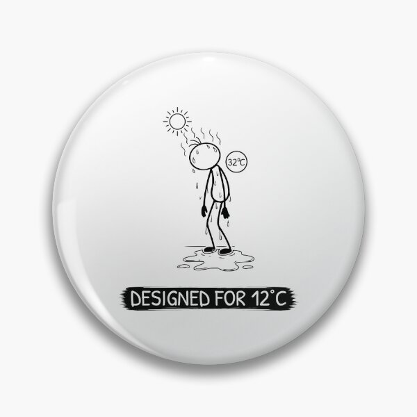 Item preview, Funny Hot Weather T-Shirt | Designed For 12°C | Summer Humour | Minimalist Stick Figure designed and sold by Pebl-Co.
