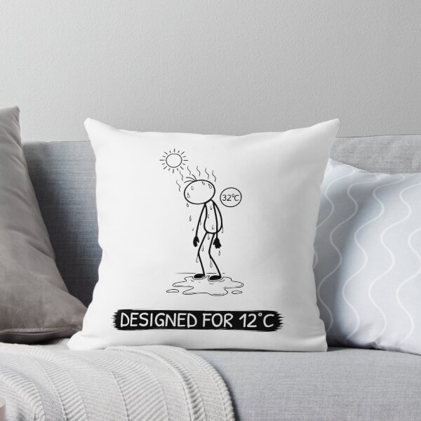 Item preview, Funny Hot Weather T-Shirt | Designed For 12°C | Summer Humour | Minimalist Stick Figure designed and sold by Pebl-Co.
