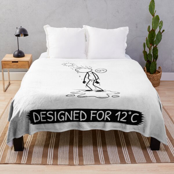Item preview, Funny Hot Weather T-Shirt | Designed For 12°C | Summer Humour | Minimalist Stick Figure designed and sold by Pebl-Co.