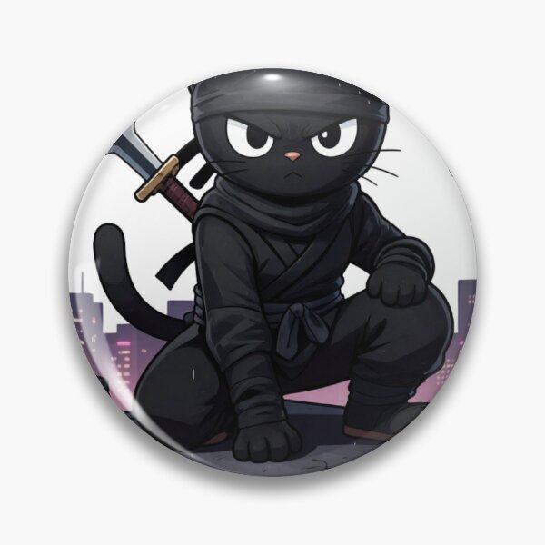 Item preview, Silent Deadly Hungry – Funny Ninja Cat designed and sold by GoldenPaw Society.