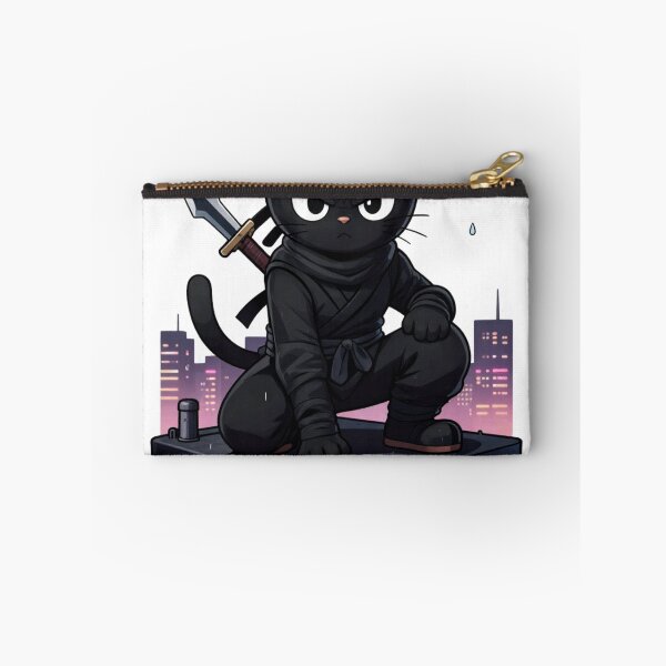 Item preview, Silent Deadly Hungry – Funny Ninja Cat designed and sold by GoldenPaw Society.