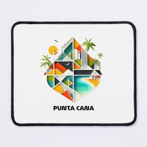 Item preview, Punta Cana Dominican Republic Travel Poster - Abstract Tropical Beach Art designed and sold by OzzFrequency.