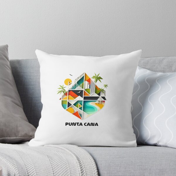 Item preview, Punta Cana Dominican Republic Travel Poster - Abstract Tropical Beach Art designed and sold by OzzFrequency.
