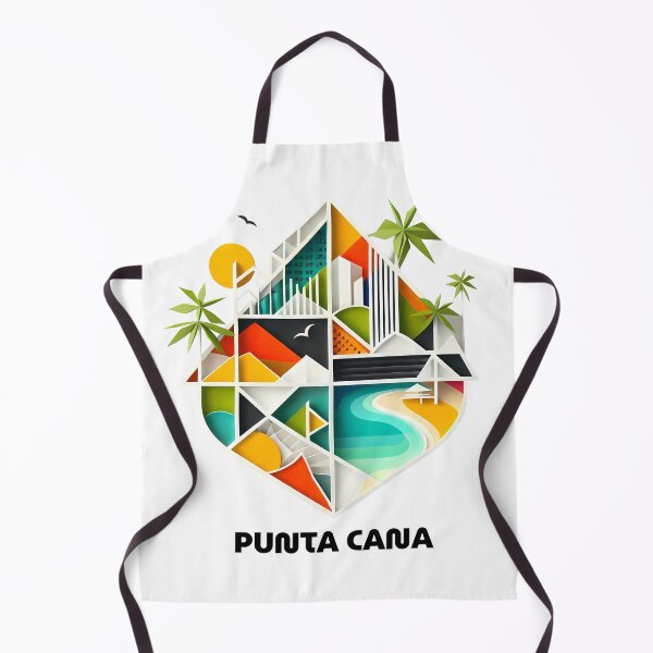 Item preview, Punta Cana Dominican Republic Travel Poster - Abstract Tropical Beach Art designed and sold by OzzFrequency.