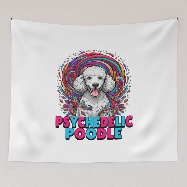 Item preview, Psychedelic Poodle Dog Colorful Swirls Graphic designed and sold by ColeLaniTrading.