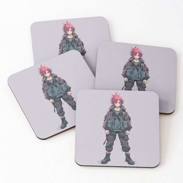 Item preview, Cyberpunk Boy Full Body Anime Techwear Painterly Manga Art designed and sold by The Fine Print by BassAddict.