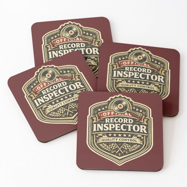 Item preview, Official Record Inspector – Vintage Quality Control Badge designed and sold by Golden Era Studio.