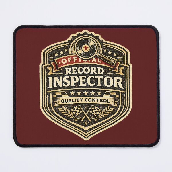 Item preview, Official Record Inspector – Vintage Quality Control Badge designed and sold by Golden Era Studio.