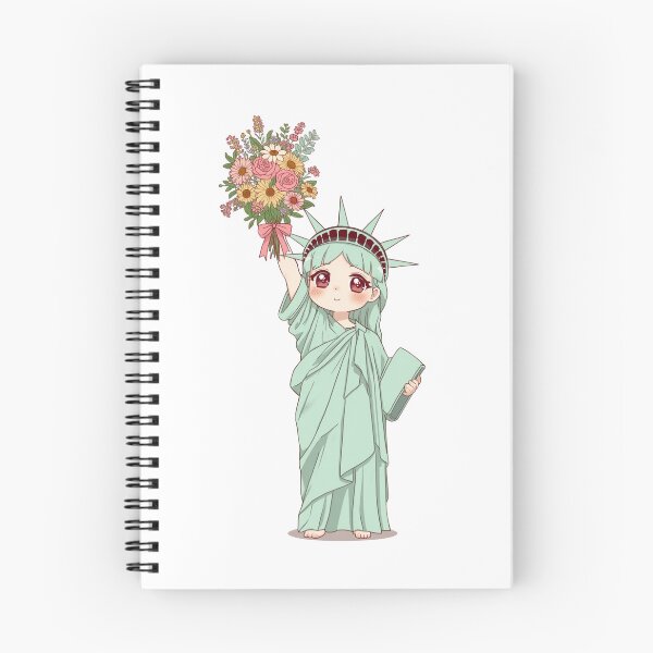 Item preview, Statue of Liberty with a bouquet of flowers  designed and sold by uunaa.