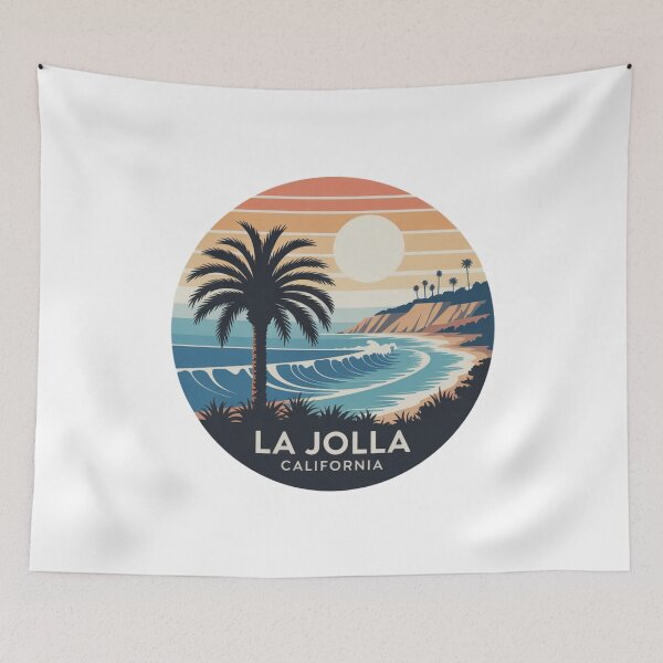 Item preview, La Jolla California: Sunset Palm Circle designed and sold by CircinusStore.