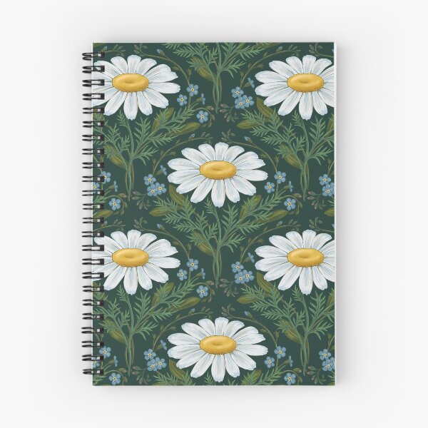 Item preview, White daisies seamless pattern designed and sold by and-creative2.