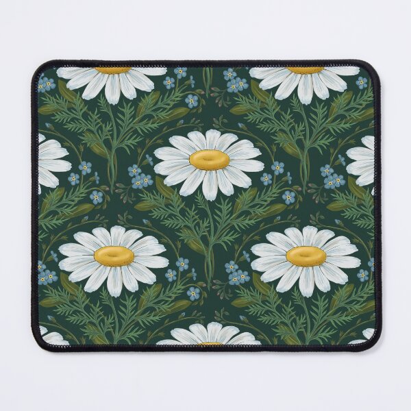 Item preview, White daisies seamless pattern designed and sold by and-creative2.
