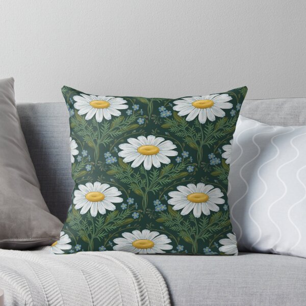 Item preview, White daisies seamless pattern designed and sold by and-creative2.