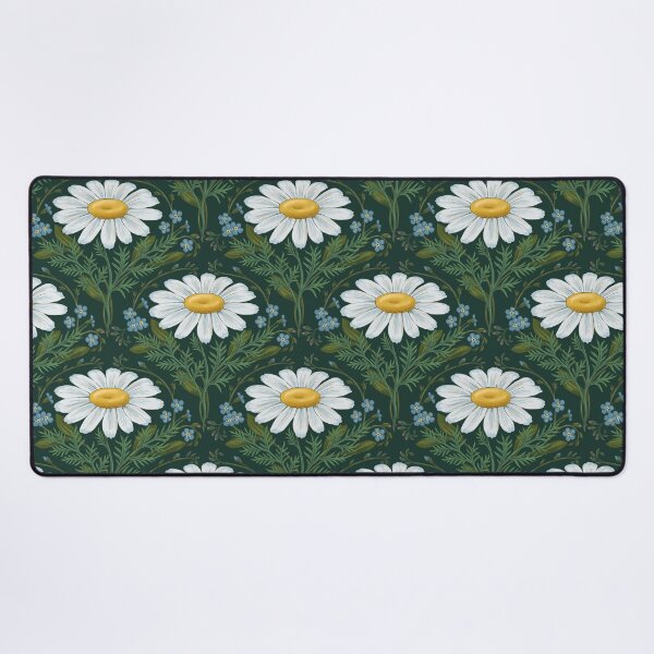 Item preview, White daisies seamless pattern designed and sold by and-creative2.