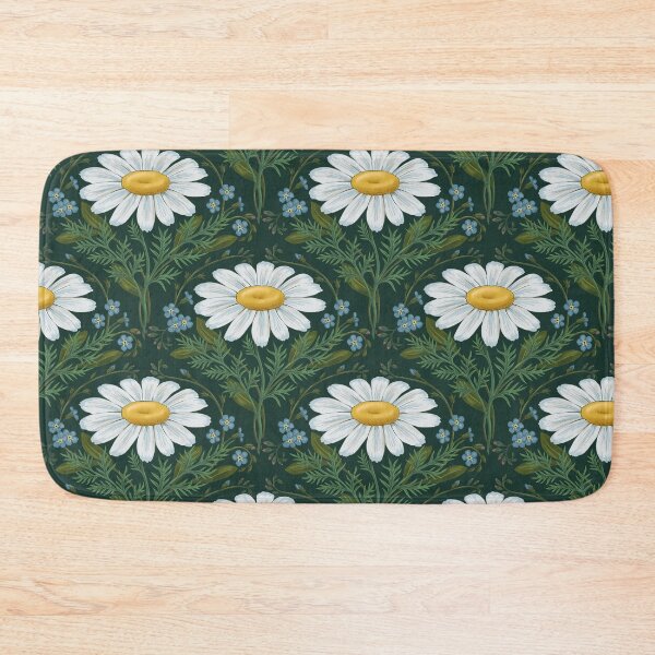 Item preview, White daisies seamless pattern designed and sold by and-creative2.