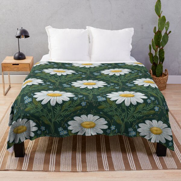 Item preview, White daisies seamless pattern designed and sold by and-creative2.