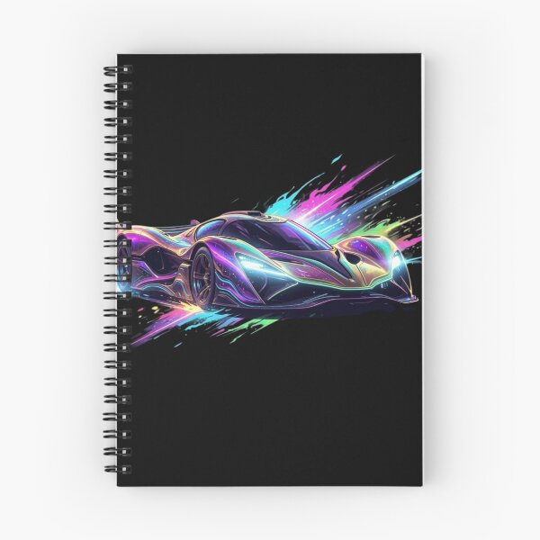 Item preview, Neon Fluid Hypercar Splatter - Rainbow Cyber Vector Art designed and sold by Nexus Space.