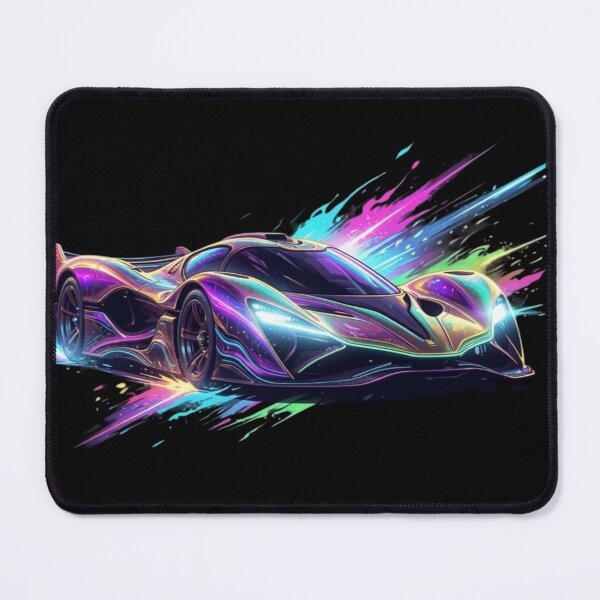Item preview, Neon Fluid Hypercar Splatter - Rainbow Cyber Vector Art designed and sold by Nexus Space.