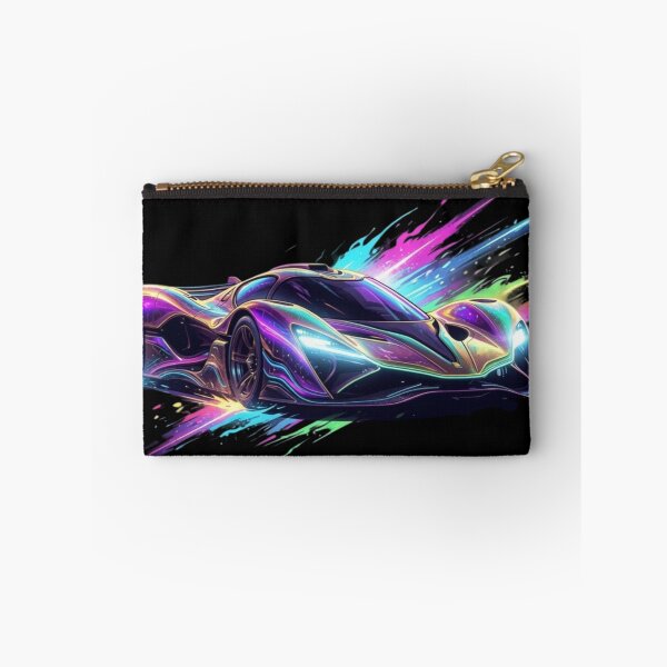 Item preview, Neon Fluid Hypercar Splatter - Rainbow Cyber Vector Art designed and sold by Nexus Space.