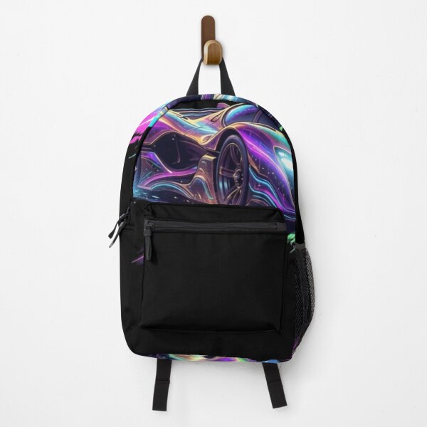 Item preview, Neon Fluid Hypercar Splatter - Rainbow Cyber Vector Art designed and sold by Nexus Space.