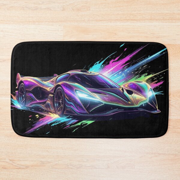 Item preview, Neon Fluid Hypercar Splatter - Rainbow Cyber Vector Art designed and sold by Nexus Space.