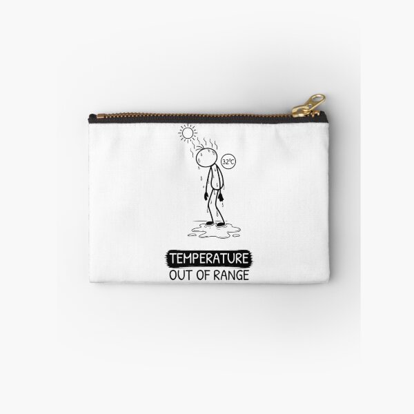 Item preview, Funny Hot Weather T-Shirt | Temperature Out Of Range | Summer Humour | Minimalist Stick Figure designed and sold by Pebl-Co.