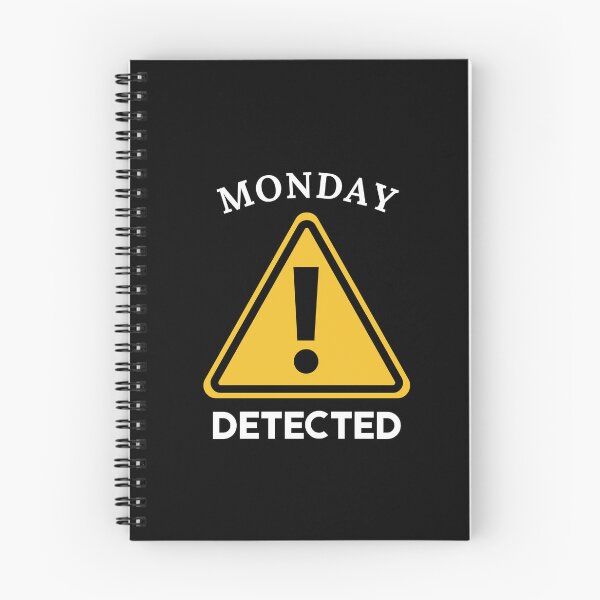 Item preview, Monday Detected | Funny Warning Sign Meme designed and sold by JalwaWear.