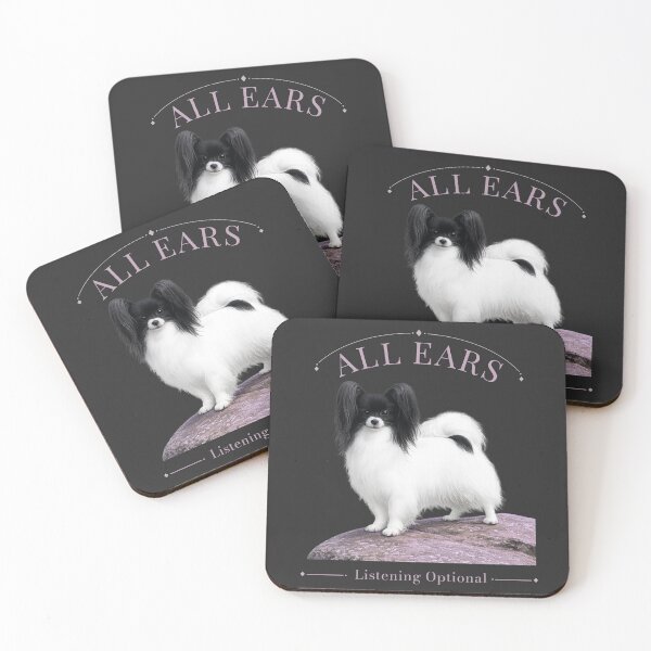 Item preview, All Ears – Listening Optional | Elegant Papillon Dog Design designed and sold by PapillonArtStudio.