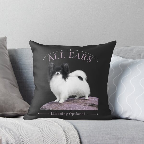 Item preview, All Ears – Listening Optional | Elegant Papillon Dog Design designed and sold by PapillonArtStudio.