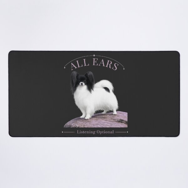 Item preview, All Ears – Listening Optional | Elegant Papillon Dog Design designed and sold by PapillonArtStudio.