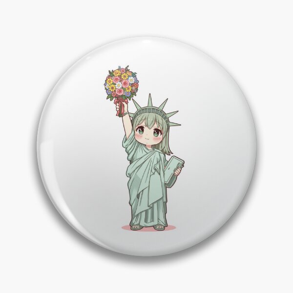 Item preview, Statue of Liberty in the kawaii style designed and sold by uunaa.