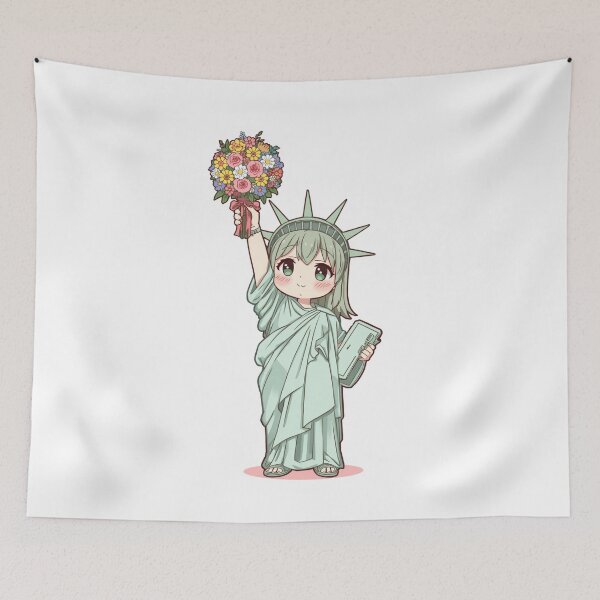 Item preview, Statue of Liberty in the kawaii style designed and sold by uunaa.